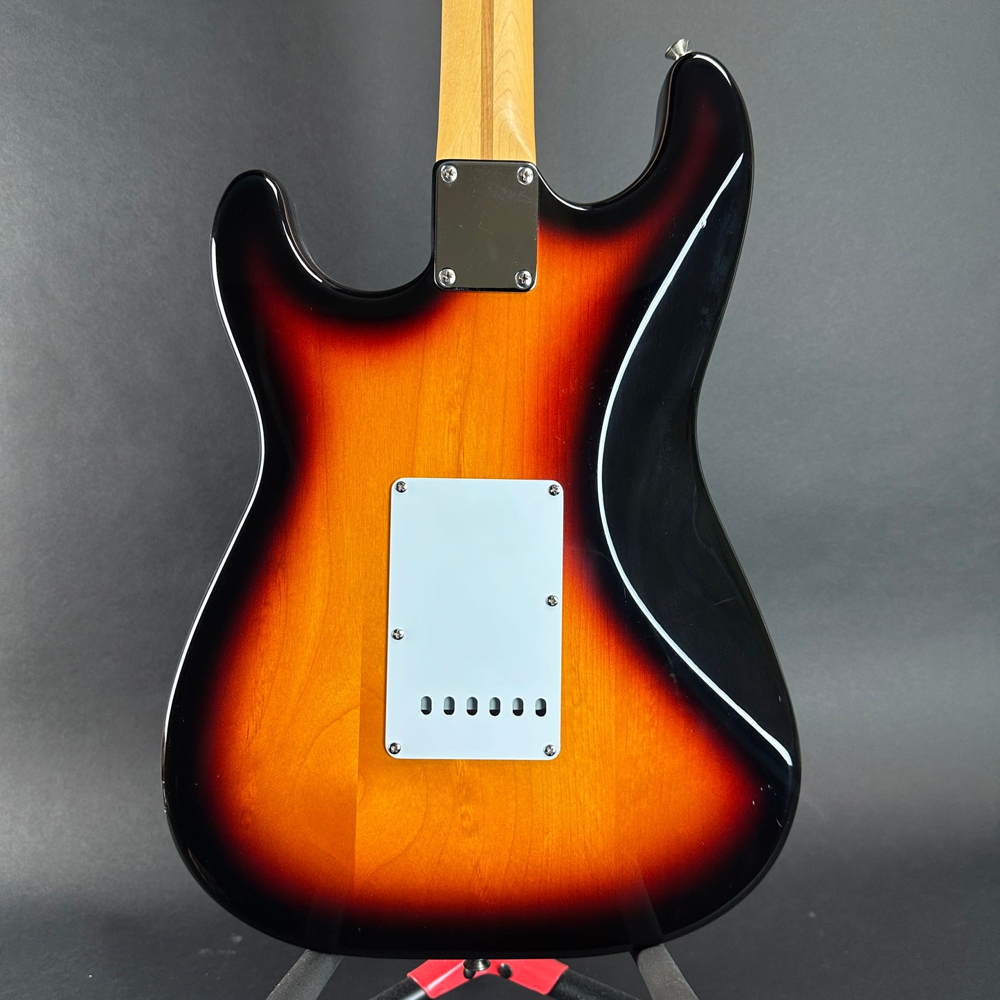 Back of Used 1998 Fender California Strat Sunburst.