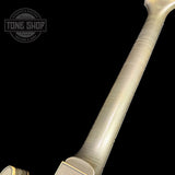 Back of neck of on Custom Shop M2M Les Paul Custom Antique Silver Murphy Lab Light Aged GH.