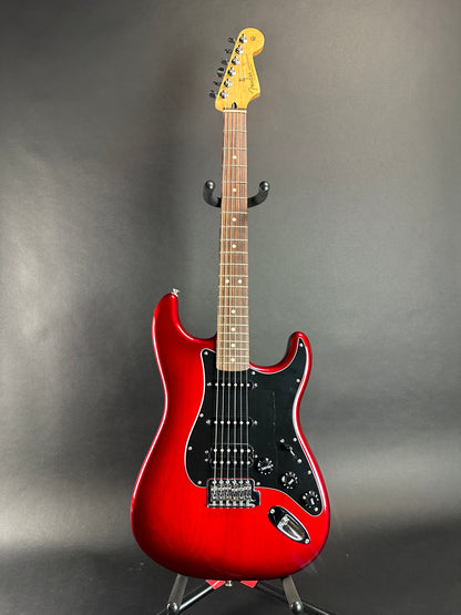 Full front of Used 2011 Fender FSR Standard Strat HSS Candy Red Burst.