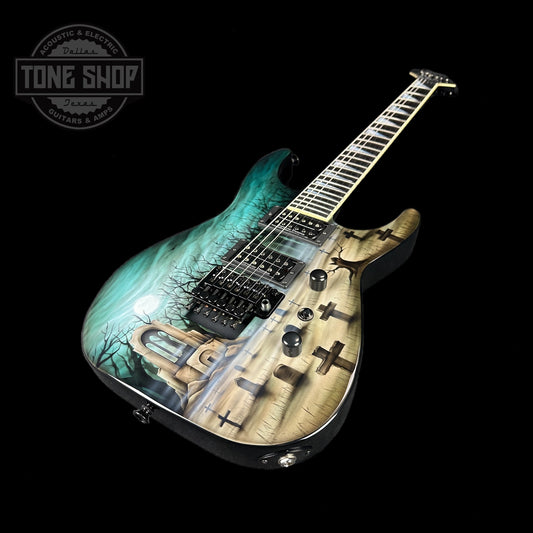 Front angle of Jackson Custom Shop SL2H Graveyard RVRS.