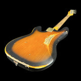 Back angle of Nash PB-55 2-Tone Sunburst Heavy Aging Ash/MP White Guard TSG-263.