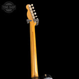 Back of headstock of Used Fender Brad Paisley Black Sparkle Esquire.