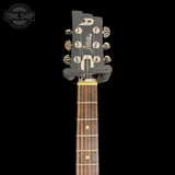 Neck and headstock of Used Duesenberg Jullietta Vintage White.