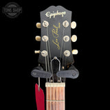 Headstock of Used Epiphone Les Paul Jr TSS7327.