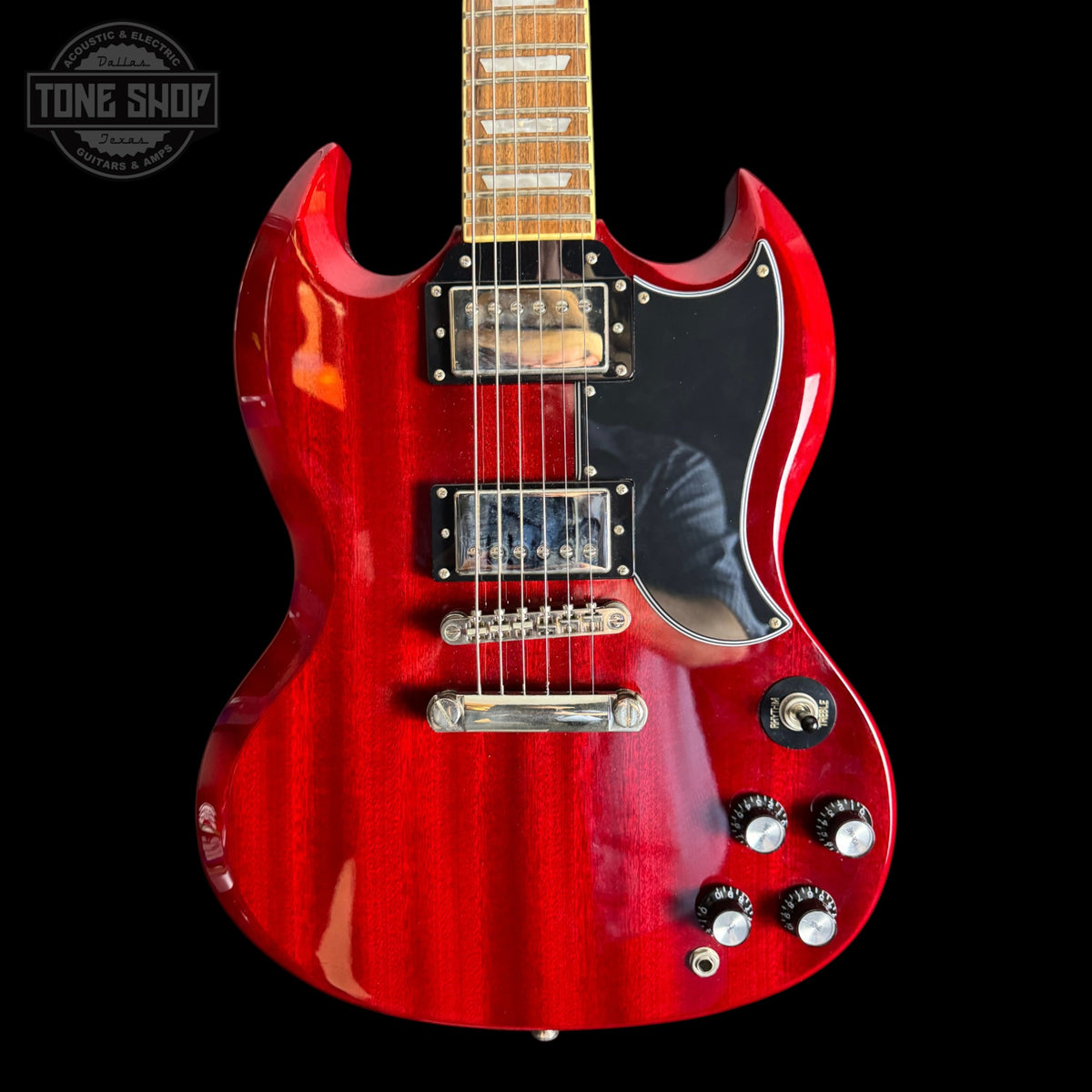 Front of Used Epiphone SG Pro.