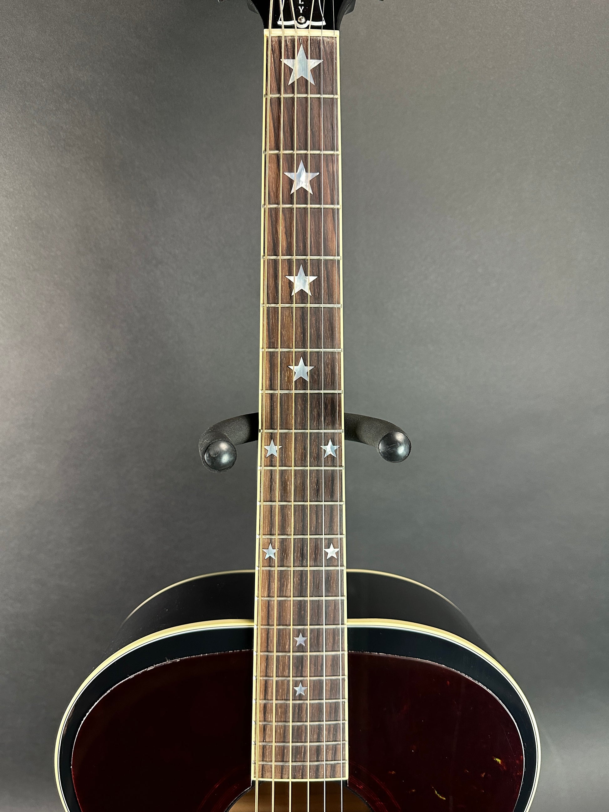 Fretboard of Used 2024 Gibson Everly Brothers J-180 Ebony.