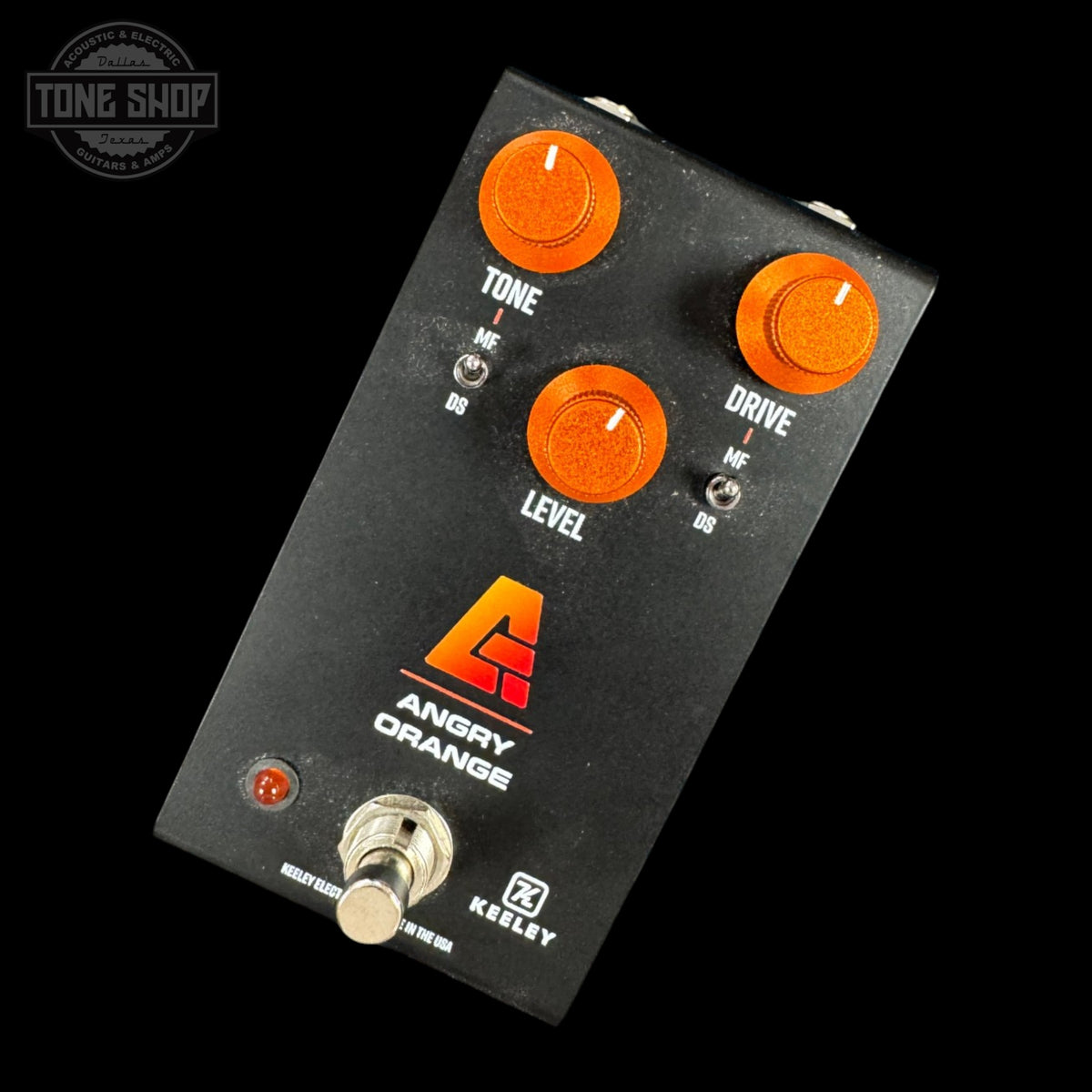 Top of Used Keeley Angry Orange Distortion/ Fuzz TSS7523.