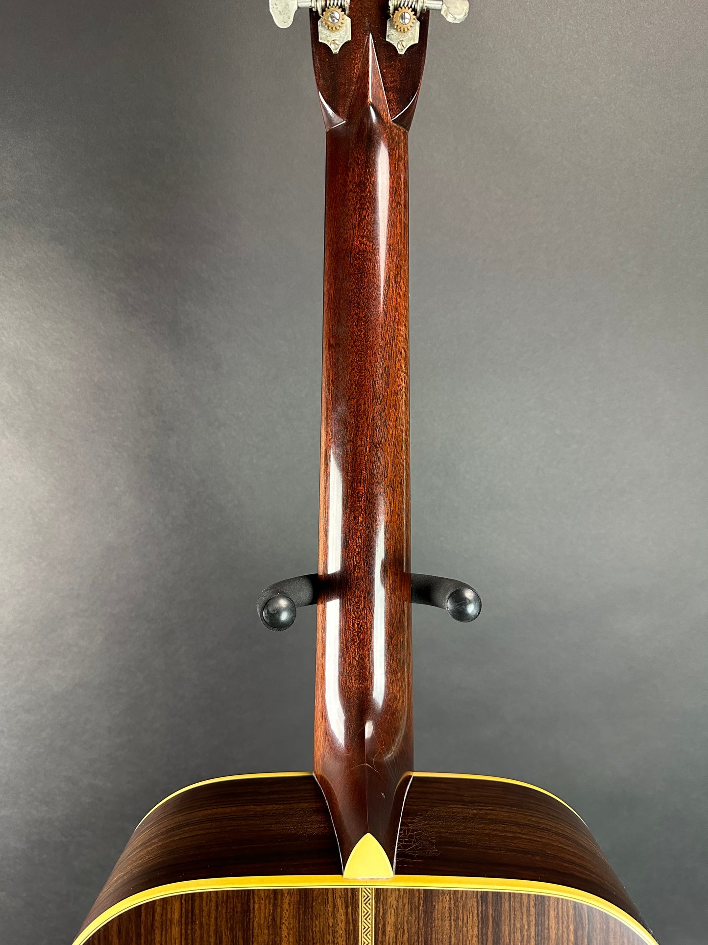 Back of neck of Used Martin Custom Shop D-28 Authentic 1937 Vintage Low Gloss w/Stage 1 Aging.