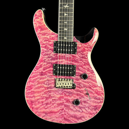 Front of body of PRS Paul Reed Smith SE Custom 24 Quilt Top Violet.