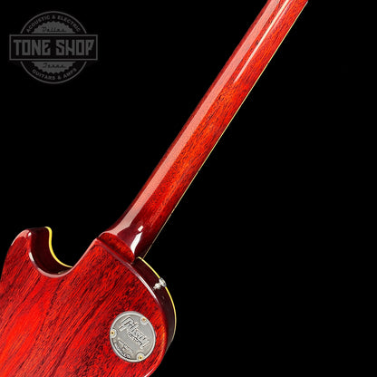 Back of neck of Gibson Custom Shop M2M 1959 Les Paul Standard Chambered Factory Burst VOS.