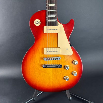 Front of Used Gibson Tribute Les Paul P90 Sunburst.