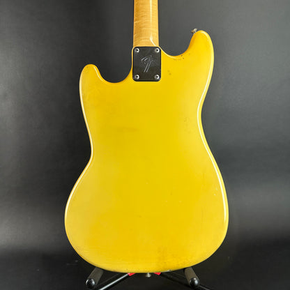 Back of body of Vintage 1978 Fender MusicMaster Bass.