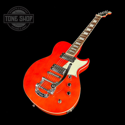 Front angle of Reverend Contender RB Rock Orange RW.