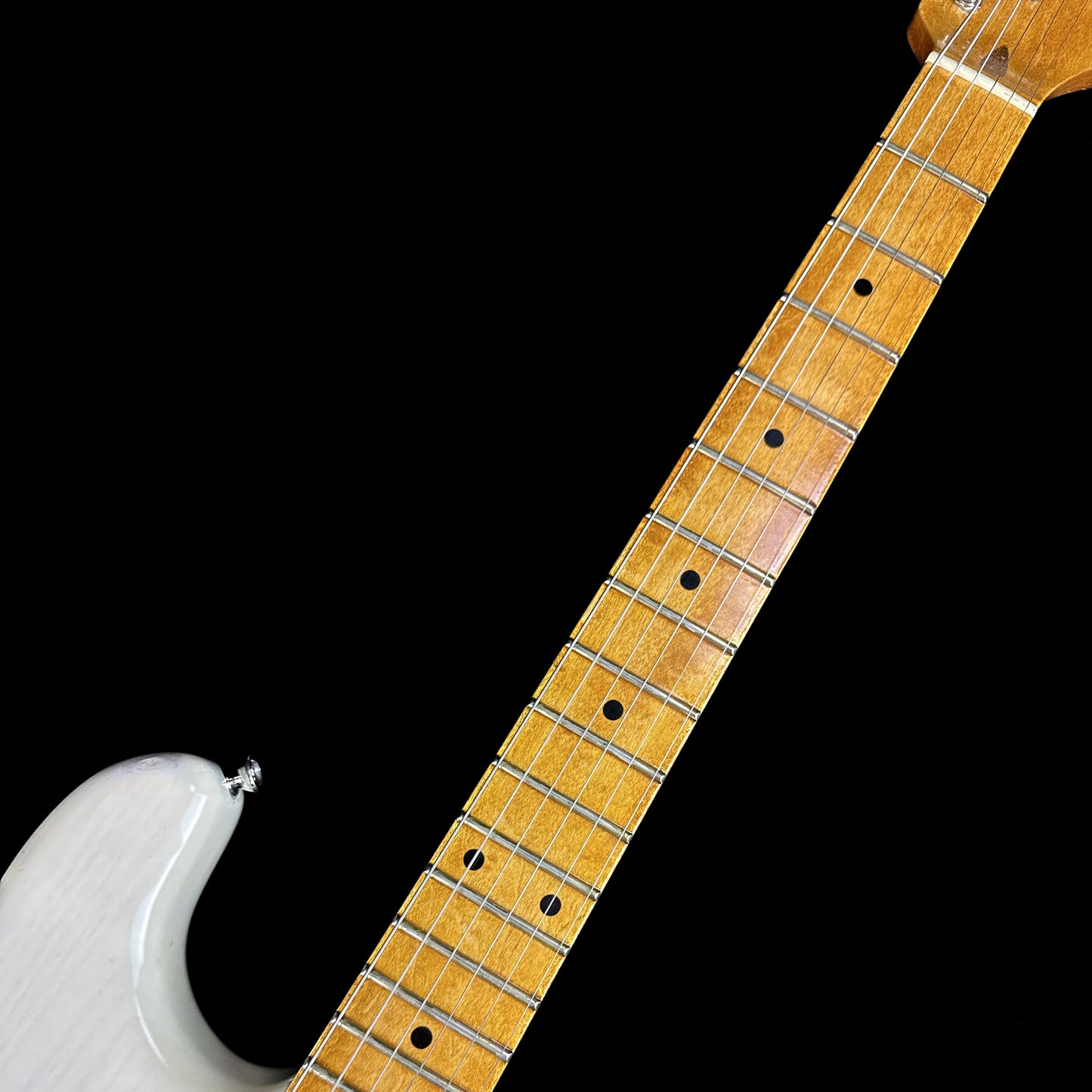 Fretboard of Used Fender Original 50's Stratocaster White.