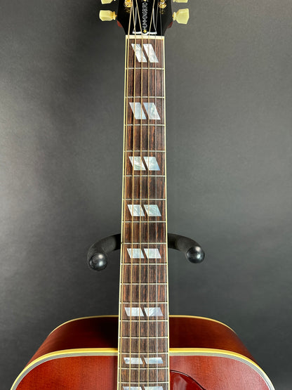 Fretboard of Used 2022 Gibson 1960 Hummingbird Cherry Sunburst.
