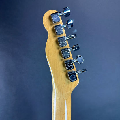Back of headstock of Used 1983 Fender Standard Telecaster Sunburst.