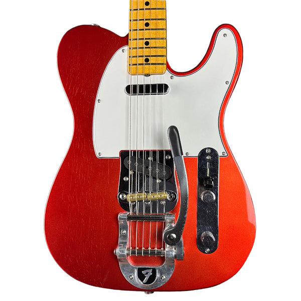 Front of Fender Custom Shop 1967 Telecaster Bigsby Deluxe Closet Classic.