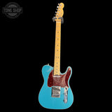 Full frontal of Used Fender Limited Edition American Elite Telecaster Ocean Turquois.
