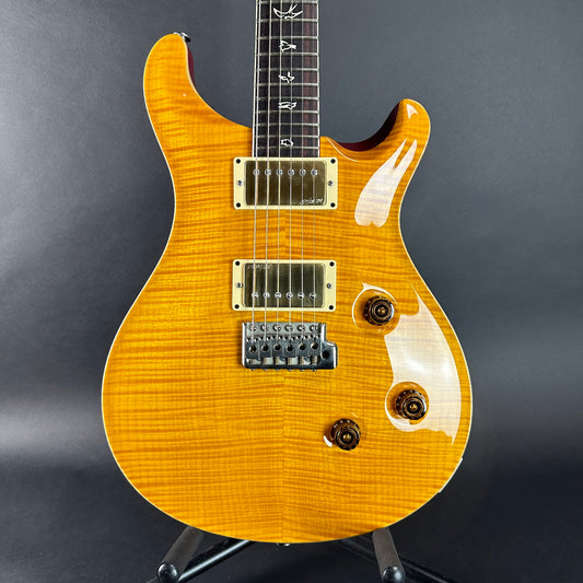 Front of Used PRS Custom 24 25th Anniversary Vintage Yellow 10 Top.