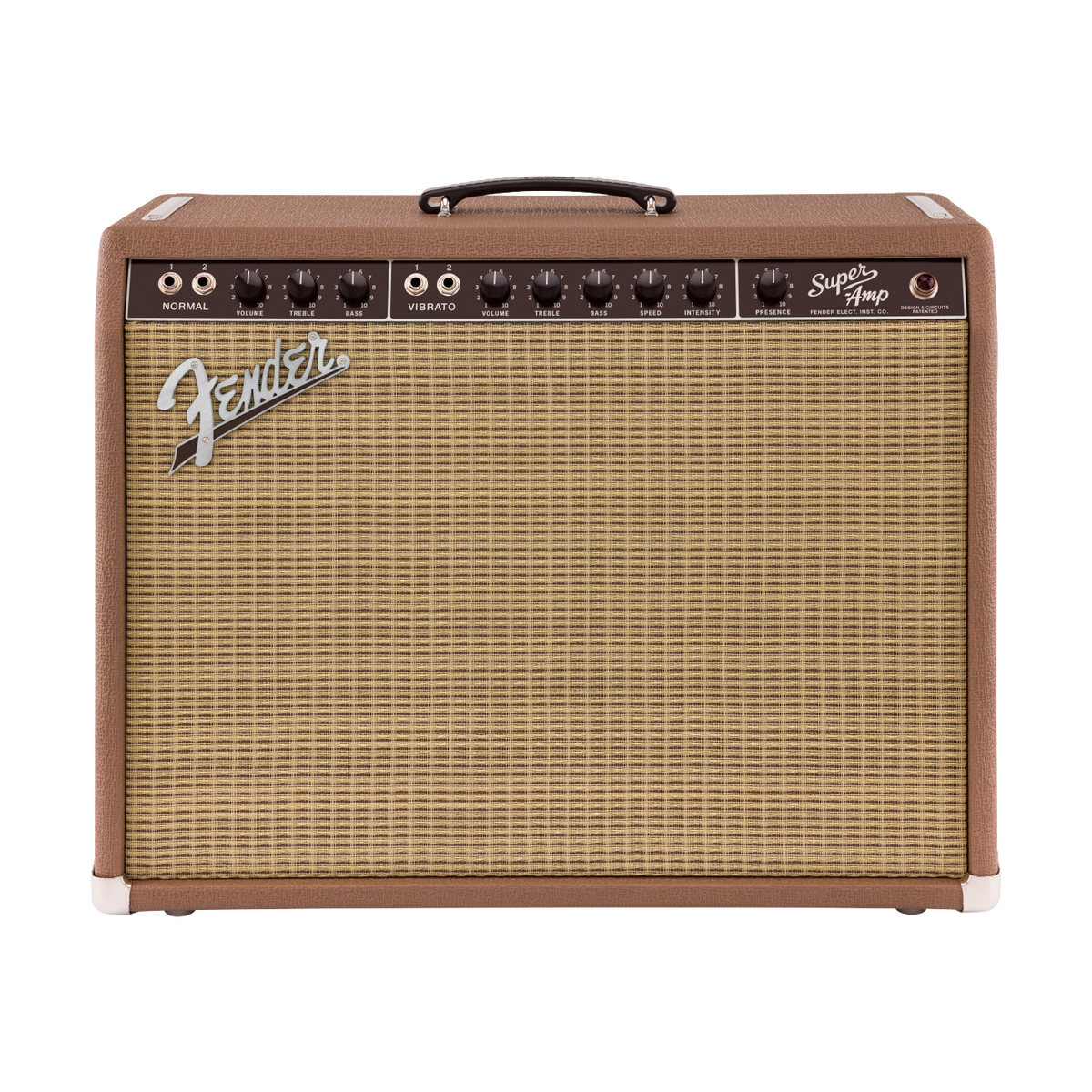 Front of Fender 62 Super Amp 2x10 Combo.