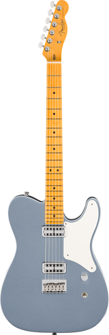 Full frontal of Fender 75th Anniversary American Professional Classic Cabronita Telecaster Maple Ice Blue Metallic.