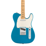 Front of Fender 75th Anniversary Player II Baritone Telecaster Maple Lake Placid Blue.