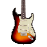 Front of Fender American Pro Classic Silent Stratocaster Rosewood 3-Color Sunburst.
