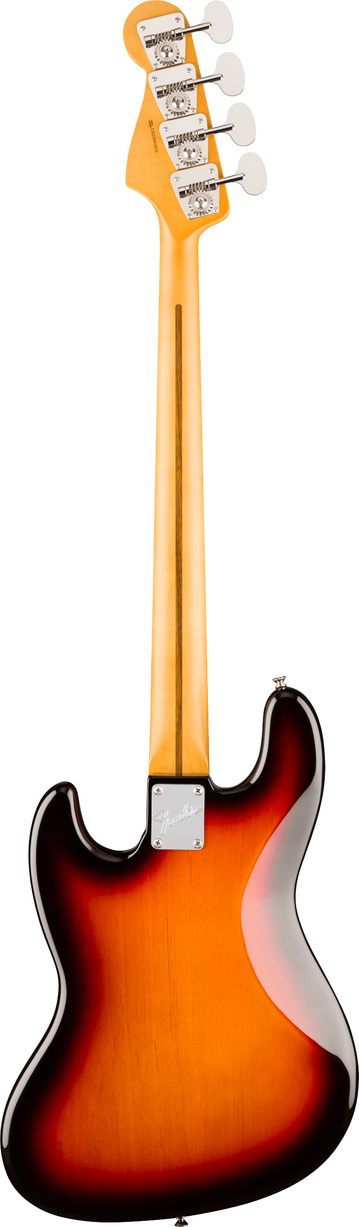 Back of Fender American Professional Classic Jazz Bass Rosewood 3-Color Sunburst.