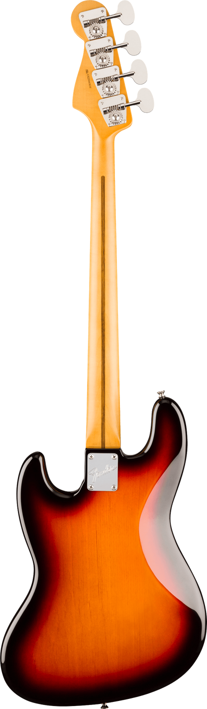 Back of Fender American Professional Classic Jazz Bass Rosewood 3-Color Sunburst.