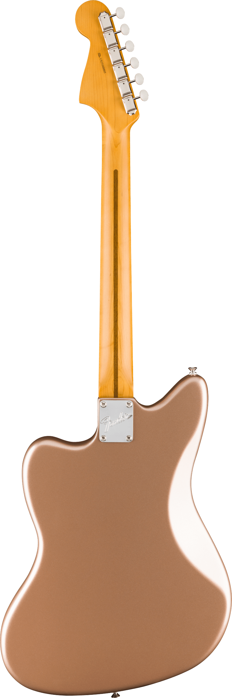 Back of Fender American Professional Classic Jazzmaster Rosewood Faded Firemist Gold.