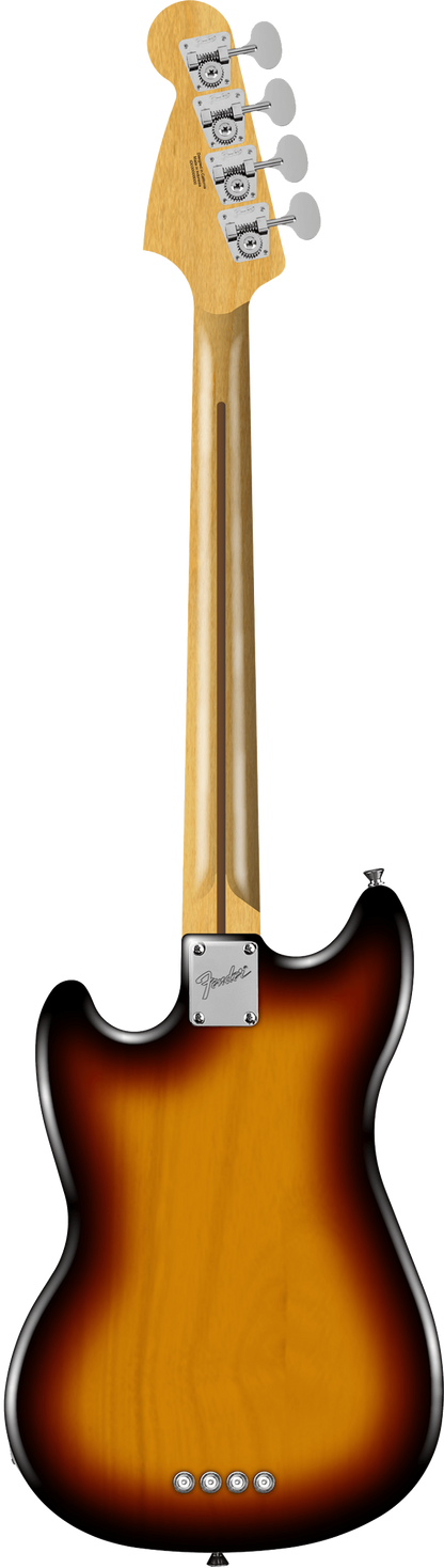 Back of Fender American Professional Classic Mustang Bass Rosewood  3-Color Sunburst.