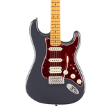 Front of Fender American Professional Classic Stratocaster HSS Maple Faded Black. 