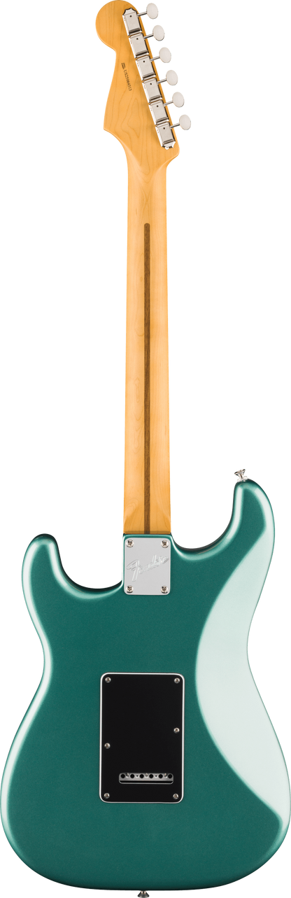 Back of Fender American Professional Classic Stratocaster HSS Rosewood Faded Sherwood Green Metallic.