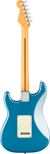 Back of Fender American Professional Classic Stratocaster Maple Faded Lake Placid Blue.