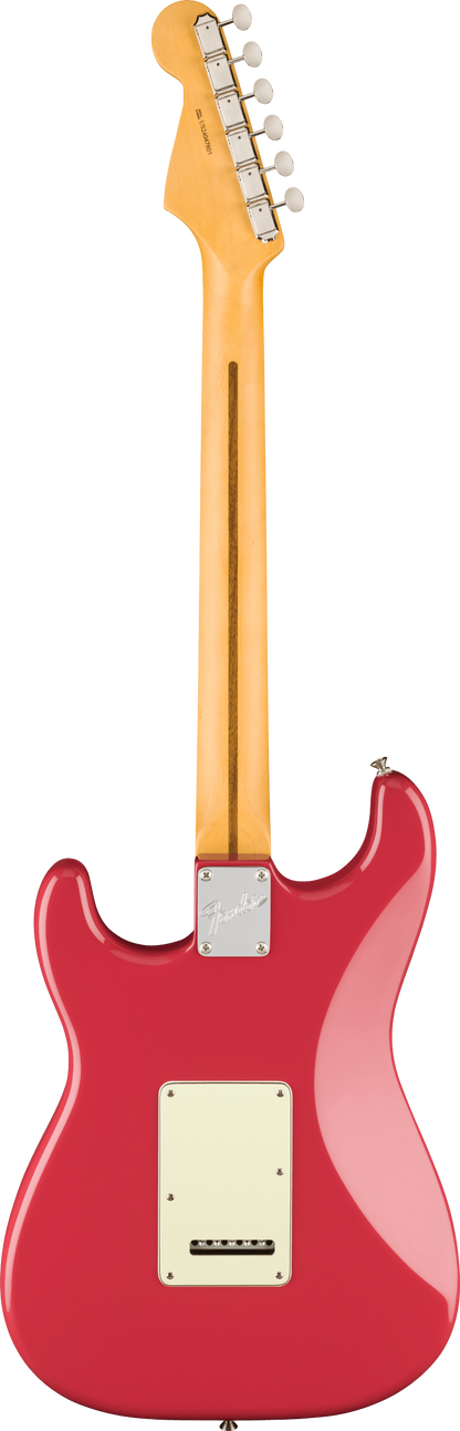 Back of Fender American Professional Classic Stratocaster Rosewood  Faded Dakota Red.