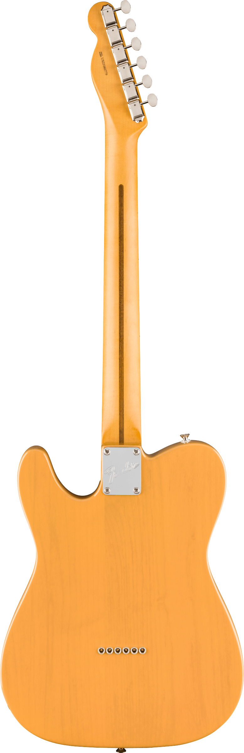 Back of Fender American Professional Classic Telecaster Maple Butterscotch Blonde.