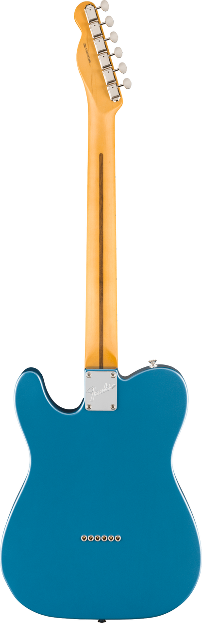Back of Fender American Professional Classic Telecaster Maple Faded Lake Placid Blue.