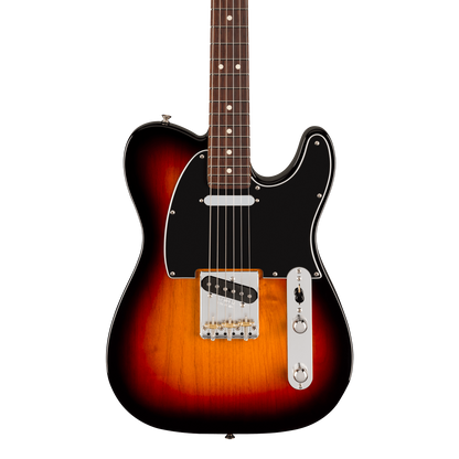 Front of Fender American Professional Classic Telecaster Rosewood 3-Color Sunburst.