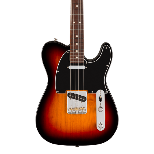 Front of Fender American Professional Classic Telecaster Rosewood 3-Color Sunburst.