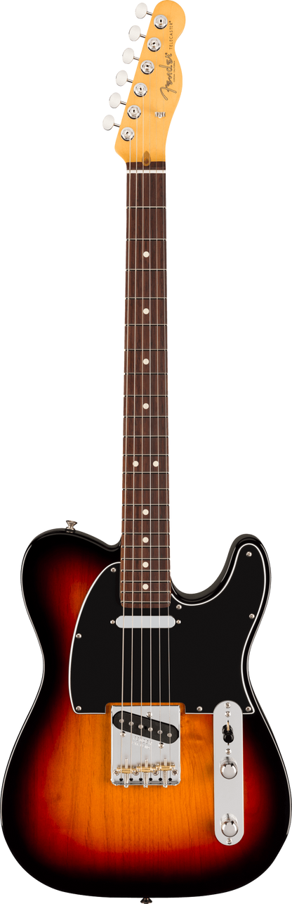 Full frontal of Fender American Professional Classic Telecaster Rosewood 3-Color Sunburst.