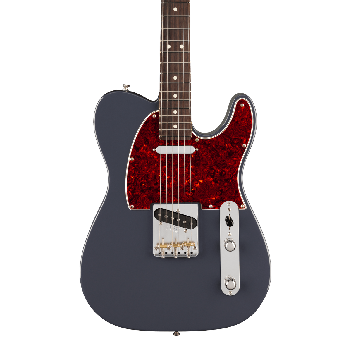 Front of Fender American Professional Classic Telecaster Rosewood Faded Black.