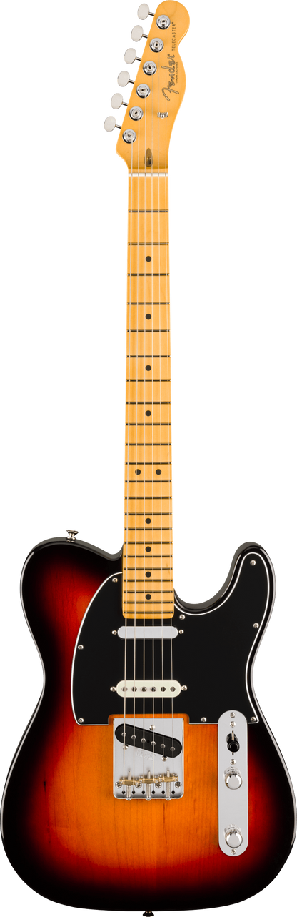 Full frontal of Fender American Professional Classic Telecaster SSS Maple 3-Color Sunburst.