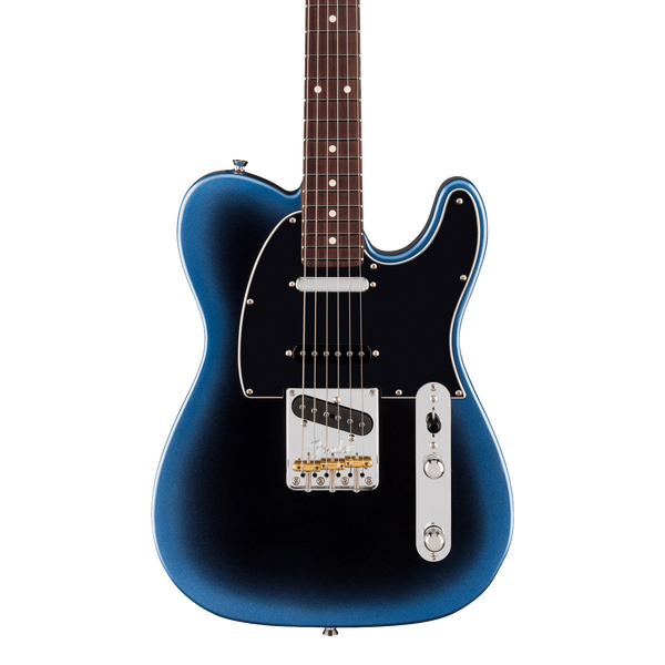 Front of Fender American Professional Hot Shot Telecaster Rosewood Dark Night.