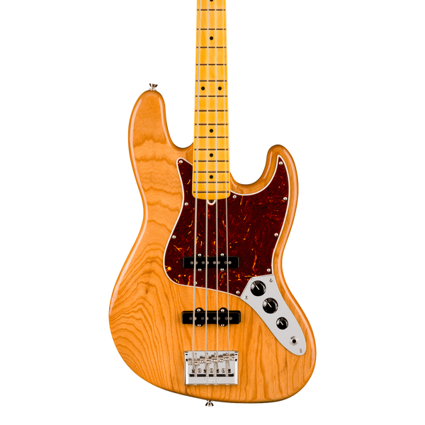 Front of Fender American Professional Jazz Bass Maple Natural.