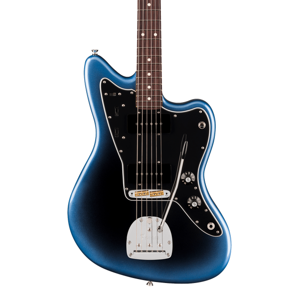 Front of Fender American Professional Jazzmaster Rosewood Dark Night.