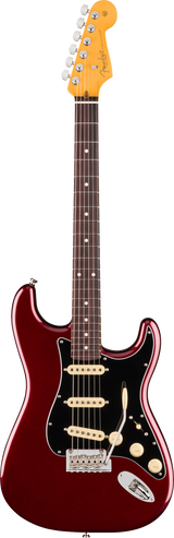 Full frontal of Fender American Professional Stratocaster Rosewood Oxblood.