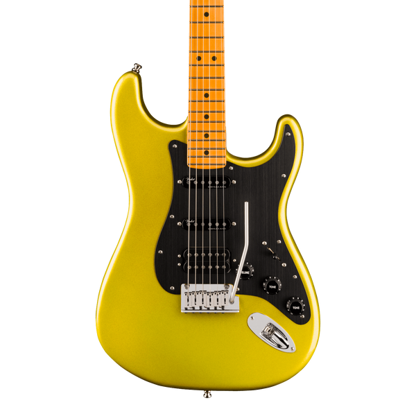 Front of Fender American Ultra II Stratocaster HSS Solar Flare Maple.