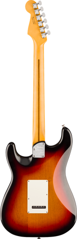 Back of Fender American Ultra Luxe '50s Stratocaster Maple 3-Color Sunburst.