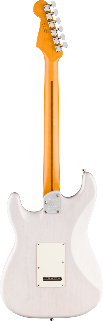 Back of Fender American Ultra Luxe '50s Stratocaster Maple White Blonde.