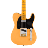 Front of Fender American Ultra Luxe '50s Telecaster Maple Butterscotch Blonde.